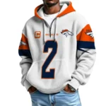 Nfl Denver Broncos Quarter Zip Waffle Hoodie Patrick Surtain Ii 1