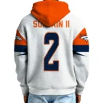 Nfl Denver Broncos Quarter Zip Waffle Hoodie Patrick Surtain Ii 1