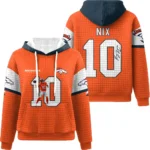 Nfl Denver Broncos Waffle Hoodie Bo Nix 1