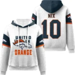 Nfl Denver Broncos Waffle Hoodie Bo Nix United In Orange Orange 1