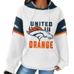 Nfl Denver Broncos Waffle Hoodie Bo Nix United In Orange Orange 1