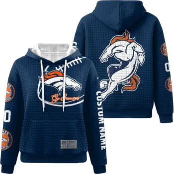 Nfl Denver Broncos Waffle Hoodie Navy Navy 1