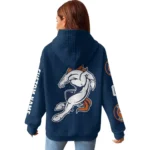 Nfl Denver Broncos Waffle Hoodie Navy Navy 1