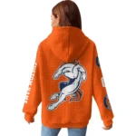 Nfl Denver Broncos Waffle Hoodie Orange Orange 1