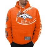 Nfl Denver Broncos Waffle Hoodie Orange Orange 1