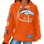 Nfl Denver Broncos Waffle Hoodie Orange Orange 1