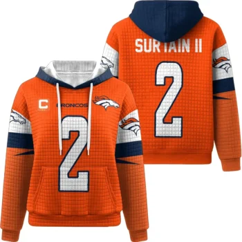 Nfl Denver Broncos Waffle Hoodie Patrick Surtain Ii 1