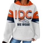 Nfl Denver Broncos Waffle Hoodie Super Bowl Champions White 1