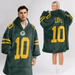 Nfl Green Bay Packers Blanket Hoodie Jordan Love 1