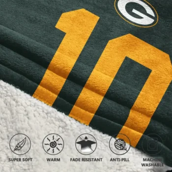 Nfl Green Bay Packers Blanket Hoodie Jordan Love 2