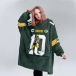 Nfl Green Bay Packers Blanket Hoodie Jordan Love Autographed 1