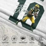 Nfl Green Bay Packers Blanket Hoodie Jordan Love Autographed 1
