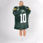 Nfl Green Bay Packers Blanket Hoodie Jordan Love Autographed 1