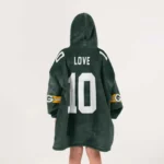 Nfl Green Bay Packers Blanket Hoodie Jordan Love Autographed 1