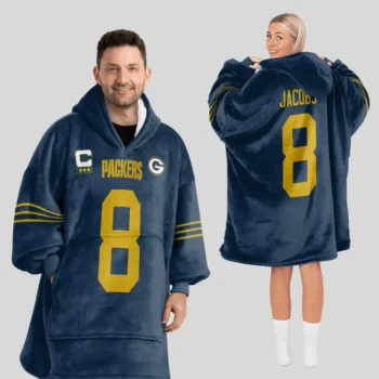 Nfl Green Bay Packers Blanket Hoodie Josh Jacobs 1