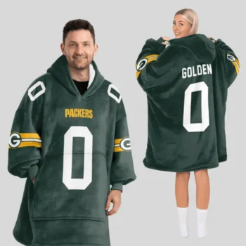 Nfl Green Bay Packers Blanket Hoodie Matthew Golden 1