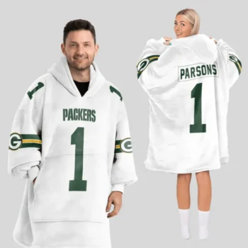 Nfl Green Bay Packers Blanket Hoodie Micah Parsons 1
