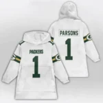 Nfl Green Bay Packers Blanket Hoodie Micah Parsons 1