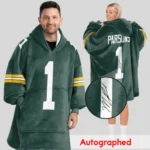 Nfl Green Bay Packers Blanket Hoodie Micah Parsons Autographed 1
