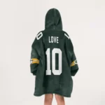 Nfl Green Bay Packers Blanket Hoodie Micah Parsons Autographed 1