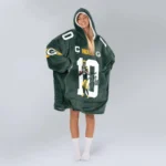 Nfl Green Bay Packers Blanket Hoodie Micah Parsons Autographed 1