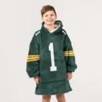 Nfl Green Bay Packers Blanket Hoodie Micah Parsons Autographed 1