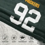 Nfl Green Bay Packers Blanket Hoodie Reggie White White 1