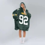 Nfl Green Bay Packers Blanket Hoodie Reggie White White 1