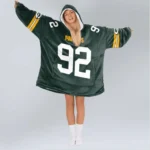 Nfl Green Bay Packers Blanket Hoodie Reggie White White 1