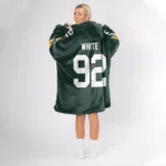 Nfl Green Bay Packers Blanket Hoodie Reggie White White 1