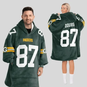 Nfl Green Bay Packers Blanket Hoodie Romeo Doubs 1
