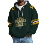 Nfl Green Bay Packers Quarter Zip Waffle Hoodie Jordan Love All You Need Is Love 1