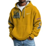 Nfl Green Bay Packers Quarter Zip Waffle Hoodie Josh Jacobs 1