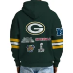 Nfl Green Bay Packers Quarter Zip Waffle Hoodie Super Bowl Champions Team 1