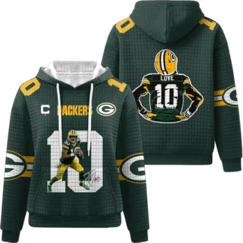 Nfl Green Bay Packers Waffle Hoodie Green Love 1