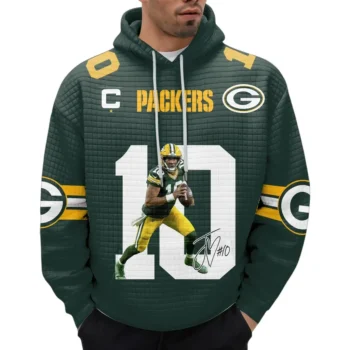 Nfl Green Bay Packers Waffle Hoodie Green Love 2
