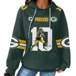 Nfl Green Bay Packers Waffle Hoodie Green Love 1