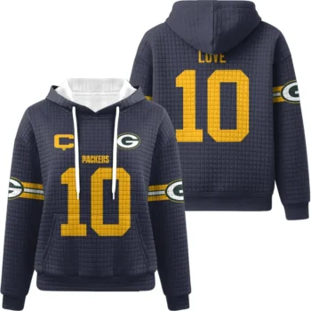 Nfl Green Bay Packers Waffle Hoodie Jordan Love 1