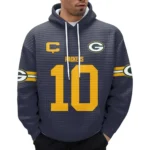 Nfl Green Bay Packers Waffle Hoodie Jordan Love 1