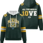 Nfl Green Bay Packers Waffle Hoodie Jordan Love All You Need Is Love 1