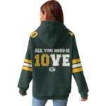 Nfl Green Bay Packers Waffle Hoodie Jordan Love All You Need Is Love 1