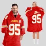 Nfl Kansas City Chiefs Blanket Hoodie Chris Jones 1