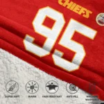 Nfl Kansas City Chiefs Blanket Hoodie Chris Jones 1