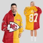 Nfl Kansas City Chiefs Blanket Hoodie Travis Kelce 1