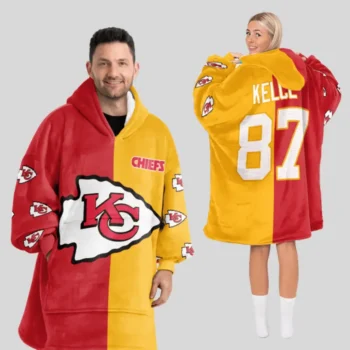 Nfl Kansas City Chiefs Blanket Hoodie Travis Kelce 1
