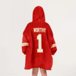 Nfl Kansas City Chiefs Blanket Hoodie Xavier Worthy 1