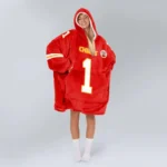 Nfl Kansas City Chiefs Blanket Hoodie Xavier Worthy 1