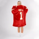 Nfl Kansas City Chiefs Blanket Hoodie Xavier Worthy 1