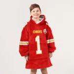 Nfl Kansas City Chiefs Blanket Hoodie Xavier Worthy 1