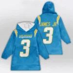 Nfl Los Angeles Chargers Blanket Hoodie Derwin James Jr 1